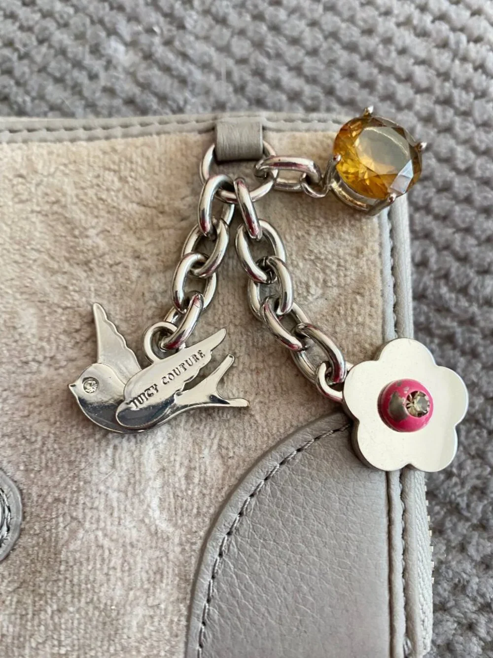 Juicy Couture vintage velour charms continental wallet